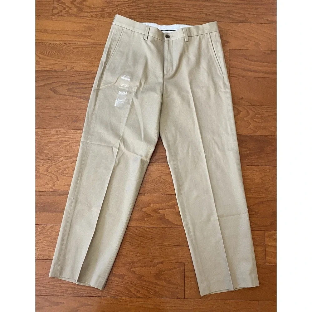 EDDIE BAUER Men LIGHT KHAKI HIKING PANTS~Size 35 x 32~NEW $50 NWT